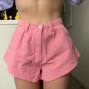 Mustard Seed Pink Flare Jean Shorts